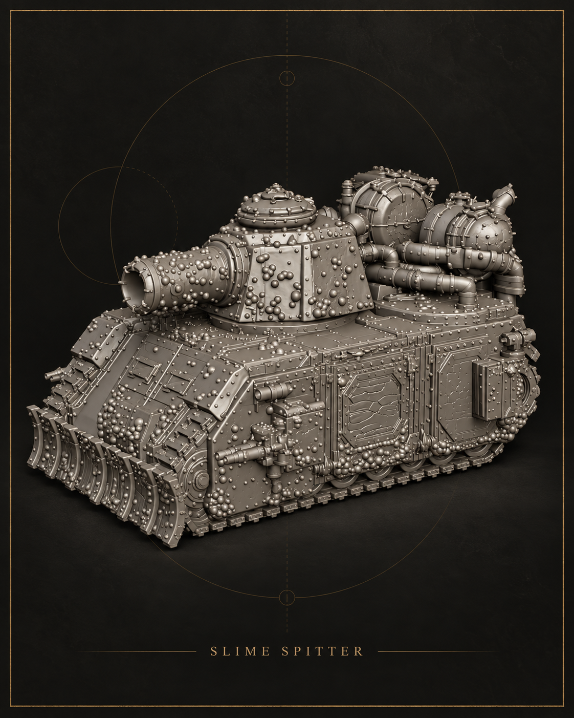 Slime Spitter 3D wargaming vehicle sculpt by Opus Prime Studio